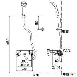 KVK 【販売終了】サーモスタット式シャワー 洗い場専用水栓 《KF850フルメタルシリーズ》 サーモスタット式シャワー 洗い場専用水栓 《KF850フルメタルシリーズ》 KF850 画像5