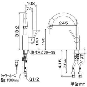 KM708G (KVK)｜キッチン用水栓｜管材｜電材堂【公式】