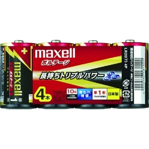 マクセル アルカリ乾電池 《ボルテージ》 単1形 4個入 シュリンクパック LR20(T)4P