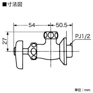 KVK 【販売終了】送り座付アングル形止水栓(袋ナット有) 固定こま仕様 送り座付アングル形止水栓(袋ナット有) 固定こま仕様 K115AC 画像2