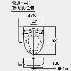 TOTO 【生産完了品】温水洗浄便座 《ウォシュレット WaSHLeT》 Kシリーズ 貯湯式 ホワイト  TCF8PK32#NW1 画像2