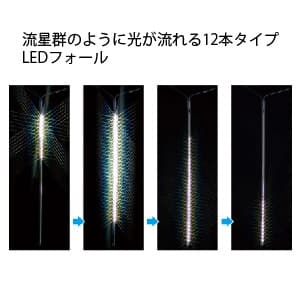 ジェフコム 【生産完了品】LEDフォール 中 41cmタイプ 12本1組 白色  SJ-E0940-W 画像4