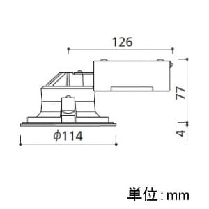 オーデリック 【生産完了品】LEDダウンライト SB形 埋込穴φ100 白熱灯100Wクラス LED6灯 ミディアム配光 連続調光 本体色:ブラック 電球色タイプ 2700K  OD261359 画像2