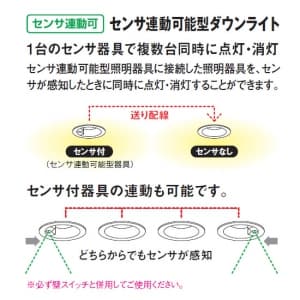 オーデリック 【生産完了品】LEDシーリングダウンライト 白熱灯60Wクラス 配光角113° 非調光 人感センサ付 本体色:オフホワイト 昼白色タイプ 5000K LEDシーリングダウンライト 白熱灯60Wクラス 配光角113° 非調光 人感センサ付 本体色:オフホワイト 昼白色タイプ 5000K OL251780 画像3