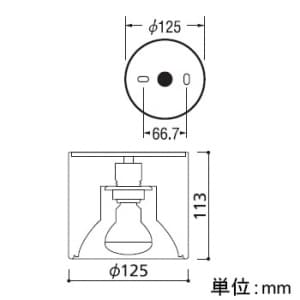 オーデリック 【生産完了品】LEDシーリングダウンライト 白熱灯60Wクラス ミニクリプトンレフ形5.4W 配光角53° 非調光 本体色:銀色 電球色タイプ 2700K  OL013215LD 画像2