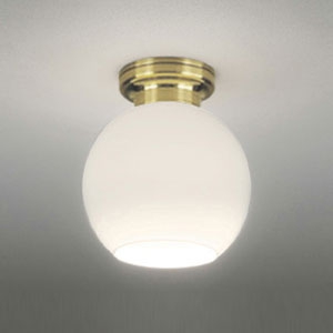 オーデリック 【生産完了品】LED小型シーリングライト 白熱灯100W相当 電球色 非調光タイプ 真鍮ブロンズ OL013119LD