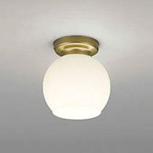 オーデリック 【生産完了品】LED小型シーリングライト 白熱灯60W相当 電球色 調光タイプ 真鍮ブロンズ OL013117LC