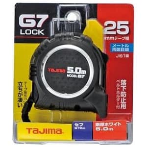 タジマ コンベックス セフG7ロックマグ爪25 スチール剛厚テープ 長さ5.0m メートル目盛 両面目盛 ロックタイプ 黒/黒 強力ネジオ磁石付爪 コンベックス セフG7ロックマグ爪25 スチール剛厚テープ 長さ5.0m メートル目盛 両面目盛 ロックタイプ 黒/黒 強力ネジオ磁石付爪 SFG7LM2550 画像2