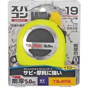 タジマ 【生産完了品】剛厚セフスパコン19 剛厚ナイロンテープ 長さ5.0m メートル目盛 両面目盛 ロックタイプ  GASFSP1950 画像2