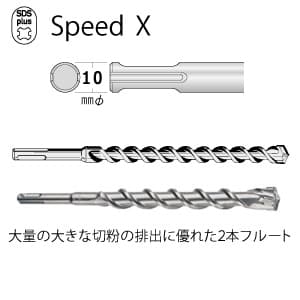 BOSCH 【生産完了品】SDSプラスビット SpeedXタイプ 錐径φ22.0mm 全長450mm SDSプラスビット SpeedXタイプ 錐径φ22.0mm 全長450mm SDS220450SX 画像2