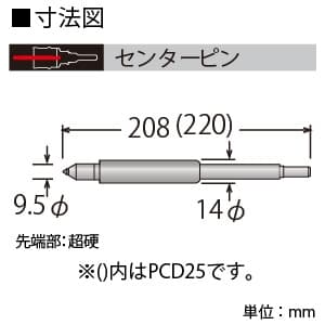 BOSCH センターピンNo.25 軽天用 ばね式伸縮タイプ 刃径φ9.5mm 《ポリクリックシステム》 センターピンNo.25 軽天用 ばね式伸縮タイプ 刃径φ9.5mm 《ポリクリックシステム》 PCD25 画像2