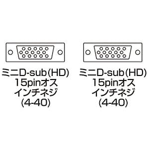 サンワサプライ スリム同軸ディスプレイケーブル アナログRGB(VGA)用 カラーコネクタ ストレート全結線 フェライトコア付 0.75m スリム同軸ディスプレイケーブル アナログRGB(VGA)用 カラーコネクタ ストレート全結線 フェライトコア付 0.75m KC-VM07K 画像2