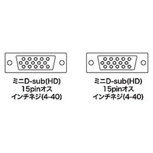 サンワサプライ ディスプレイケーブル ストレート全結線 6m ディスプレイケーブル ストレート全結線 6m KB-HD156N 画像2