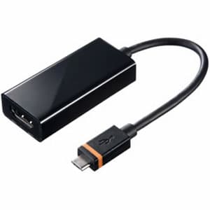 サンワサプライ 【生産完了品】HDMI変換アダプタ SlimPort-HDMI ケーブル長約10.5cm HDMI変換アダプタ SlimPort-HDMI ケーブル長約10.5cm AD-HD14SP