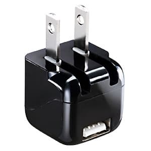 サンワサプライ 【生産完了品】超小型USB充電器 1A USB1ポート ブラック ACA-IP32BKN
