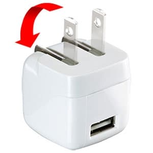 サンワサプライ 【生産完了品】超小型USB充電器 2.1A USB1ポート ホワイト  ACA-IP33WN 画像2