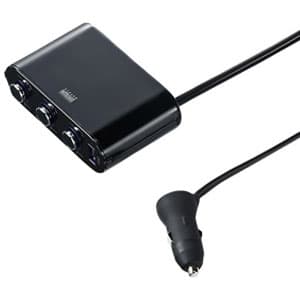 サンワサプライ 【生産完了品】スマートフォン・タブレット用USBカーチャージャー 高出力タイプ 合計7.2A スイッチ付4ポートタイプ CAR-CHR69U