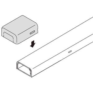 マサル工業 【お買い得品 10個セット】角型エンド A型 ミルキーホワイト 《メタルモール付属品》 【お買い得品10個セット】 A1203_10set 画像3