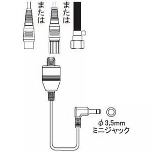日本アンテナ 整合器 75Ω(F型)⇔75Ω(ミニプラグ) 屋内用 整合器 75Ω(F型)⇔75Ω(ミニプラグ) 屋内用 PJ35B-SP 画像2