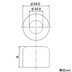 カクダイ 【生産完了品】深型シールワン 穴径32×高さ30mm リブ付 深型シールワン 穴径32×高さ30mm リブ付 0478B-32×30 画像2