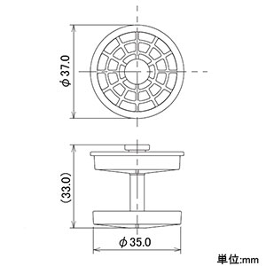 カクダイ 【販売終了】洗面器二段ストレーナー 呼び38 洗面器二段ストレーナー 呼び38 4509-38 画像2