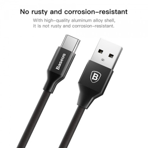 電材堂 【販売終了】USBケーブル USB〜Type-C 長さ1.2m ブラック USBケーブル USB〜Type-C 長さ1.2m ブラック DCATYW01 画像2