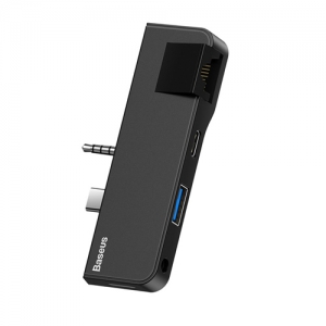 電材堂 【販売終了】USBハブアダプター USB〜Surface Go ブラック DCAHUBFG01