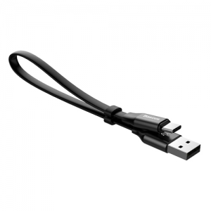 電材堂 【販売終了】USBケーブル 急速充電タイプ USB〜Type-C 長さ23cm ブラック USBケーブル 急速充電タイプ USB〜Type-C 長さ23cm ブラック DCATMBJ01 画像4