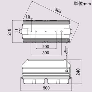 日立 高天井用LED器具 一般形 水銀ランプ700クラス 初期照度補正形 中角 昼白色 高天井用LED器具 一般形 水銀ランプ700クラス 初期照度補正形 中角 昼白色 MTE28BNN-J24A 画像2