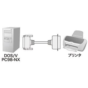 サンワサプライ 【生産完了品】プリンタケーブル D-sub25pin IEEE1284 2m  KP-DV2K 画像2