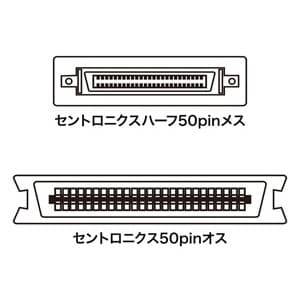 サンワサプライ 【生産完了品】SCSI変換アダプタ セントロニクスハーフ50pinメス-セントロニクス50pinオス SCSI変換アダプタ セントロニクスハーフ50pinメス-セントロニクス50pinオス AD-H50CK 画像3