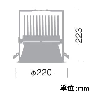 DAIKO 【生産完了品】LEDダウンライト LZ5 モジュールタイプ CDM-TP70W相当 埋込穴φ200mm 配光角60° 制御レンズ付 電源別売 電球色タイプ ホワイト  LZD-60758YW 画像2