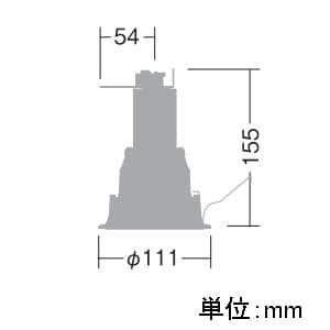 DAIKO 【生産完了品】LEDダウンライト LZ1 モジュールタイプ FHT32W相当 防滴形 埋込穴φ100mm 配光角30° 電源別売 電球色タイプ ホワイト LEDダウンライト LZ1 モジュールタイプ FHT32W相当 防滴形 埋込穴φ100mm 配光角30° 電源別売 電球色タイプ ホワイト LZW-60787LW 画像2