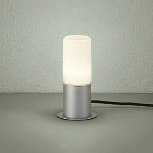 DAIKO LEDアプローチ灯 ランプ付 防雨形 白熱灯60W相当 非調光タイプ 6.6W 口金E26 高さ285mm 電球色 シルバー キャプタイヤコード5m・差込プラグ付 DWP-38628Y