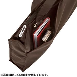 サンワサプライ 【生産完了品】カジュアルPCバッグ シングルタイプ 16.4インチワイド対応 ブラウン  BAG-CA4BR 画像4