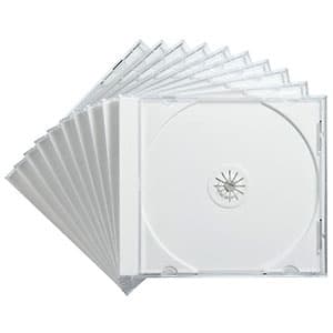 サンワサプライ 【生産完了品】DVD・CDケース 一般的音楽用 1枚収納 ホワイト 10枚セット FCD-PN10W