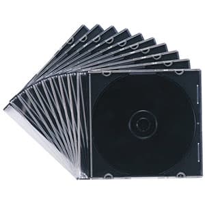 サンワサプライ 【生産完了品】DVD・CDケース スリムタイプ 1枚収納 マットブラック 10枚セット FCD-PU10MBK