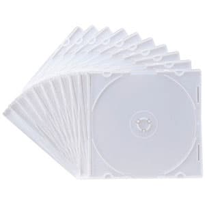 サンワサプライ 【生産完了品】DVD・CDケース スリムタイプ 1枚収納 マットホワイト 10枚セット DVD・CDケース スリムタイプ 1枚収納 マットホワイト 10枚セット FCD-PU10MW