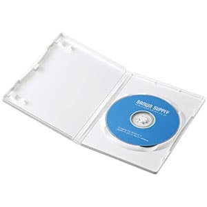 サンワサプライ 【生産完了品】DVDトールケース 1枚収納 スタンダードサイズ インデックスカード付 ホワイト 3枚セット DVD-TN1-03W