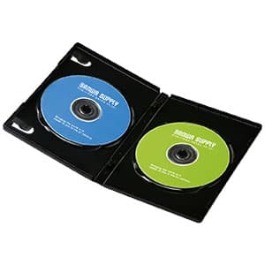 サンワサプライ 【生産完了品】DVDトールケース 2枚収納 スタンダードサイズ インデックスカード付 ブラック 3枚セット DVDトールケース 2枚収納 スタンダードサイズ インデックスカード付 ブラック 3枚セット DVD-TN2-03BK