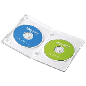 サンワサプライ 【生産完了品】DVDトールケース 2枚収納 スタンダードサイズ インデックスカード付 ホワイト 3枚セット DVD-TN2-03W