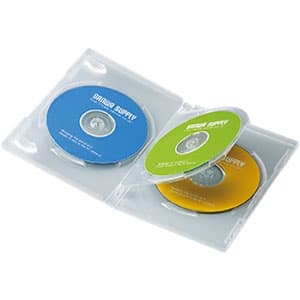 サンワサプライ 【生産完了品】DVDトールケース 3枚収納 スタンダードサイズ インデックスカード付 クリア 3枚セット DVD-TN3-03C