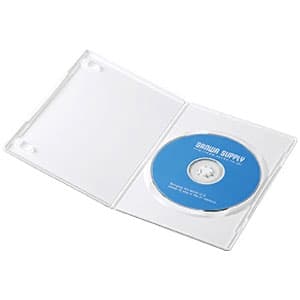 サンワサプライ 【生産完了品】スリムDVDトールケース 1枚収納 スリムタイプ インデックスカード付 ホワイト 10枚セット DVD-TU1-10W