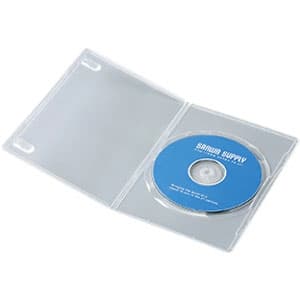 サンワサプライ 【生産完了品】スリムDVDトールケース 1枚収納 スリムタイプ インデックスカード付 クリア 3枚セット DVD-TU1-03C