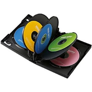 サンワサプライ 【生産完了品】DVDトールケース 8枚収納 ダブルサイズ インデックスカード付 ブラック DVD-TW8-01BK