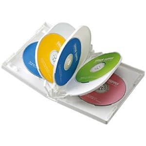 サンワサプライ 【生産完了品】DVDトールケース 8枚収納 ダブルサイズ インデックスカード付 ホワイト DVD-TW8-01W