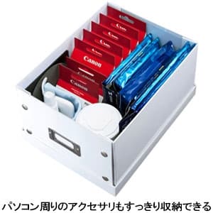 サンワサプライ 【生産完了品】組み立て式DVDボックス ネームホルダー付 ホワイト 組み立て式DVDボックス ネームホルダー付 ホワイト FCD-MT4W 画像3