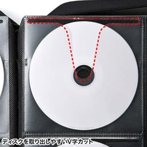サンワサプライ DVD・CDセミハードケース ダブルファスナータイプ 96枚収納 ブラック DVD・CDセミハードケース ダブルファスナータイプ 96枚収納 ブラック FCD-WL96BK 画像5