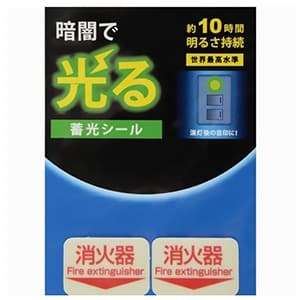 花岡 蓄光シール 《消火器》 標示タイプ α-FLASH採用 50×50mm 2枚入 蓄光シール 《消火器》 標示タイプ α-FLASH採用 50×50mm 2枚入 AF1005