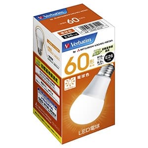 三菱ケミカルメディア LED電球 一般電球形 60W形相当 電球色 口金E26 LDA8L-G/V6